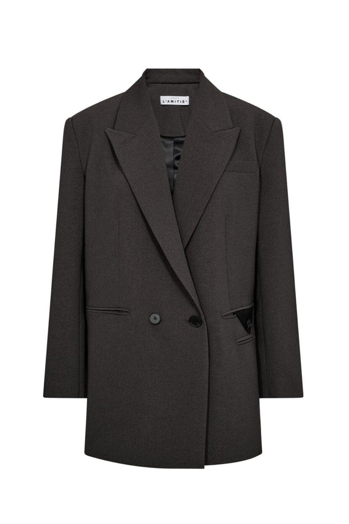 Haute L'Amitié - Emerald Oversize Triangle Blazer HL10463 - Dark Grey