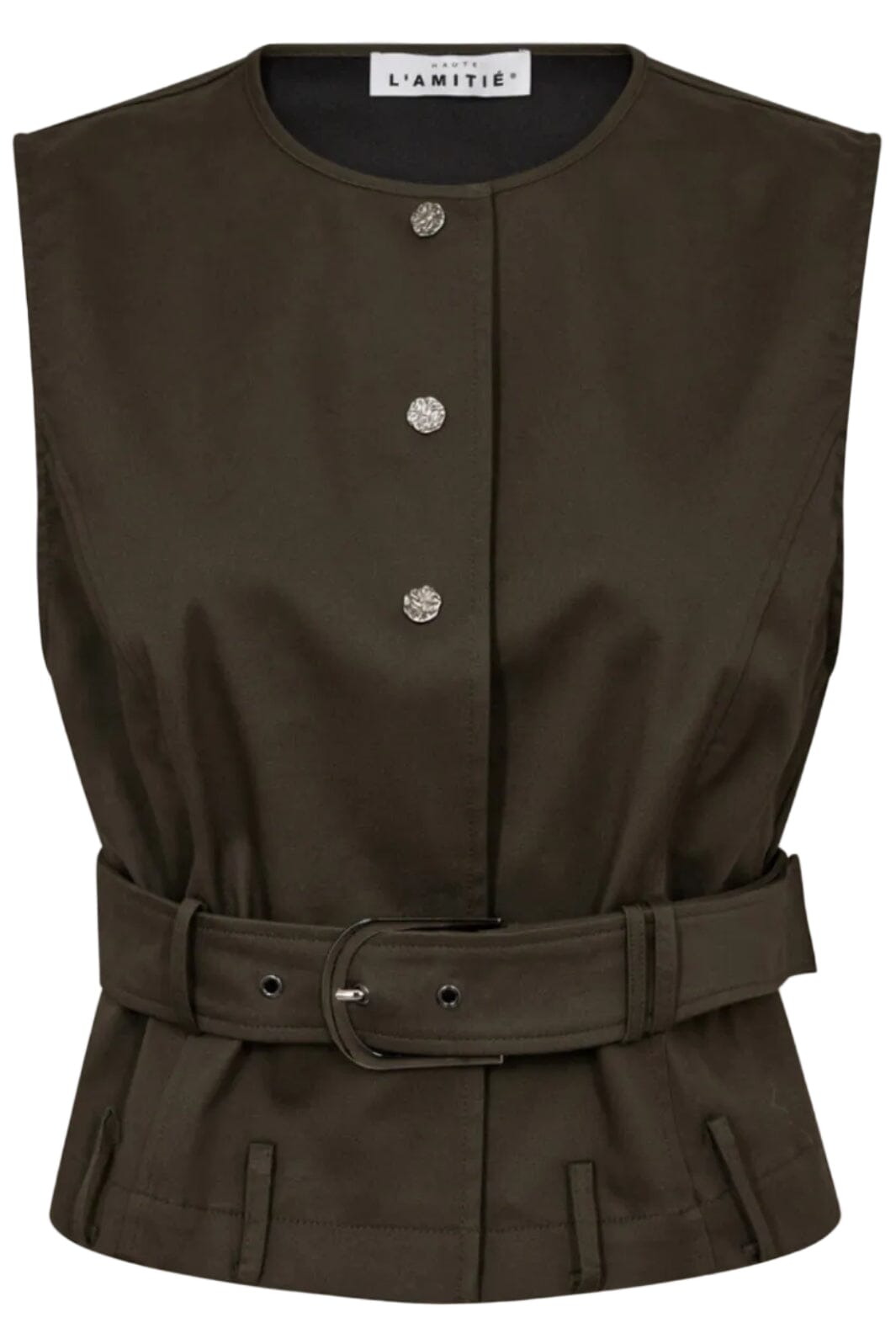 Haute L'Amitié - Enya Belt Vest HL10615 - Army Veste 