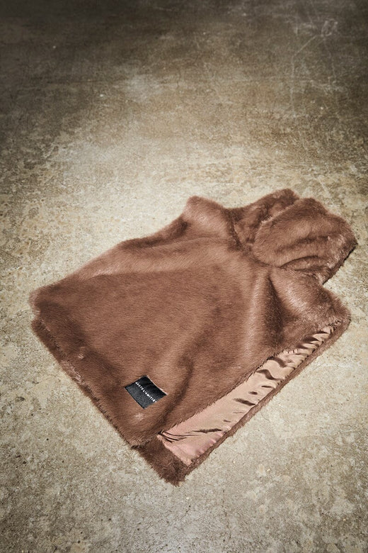 Haute L'Amitié - Fur Neck Warmer HL10681 - Mud Brown Accessories 