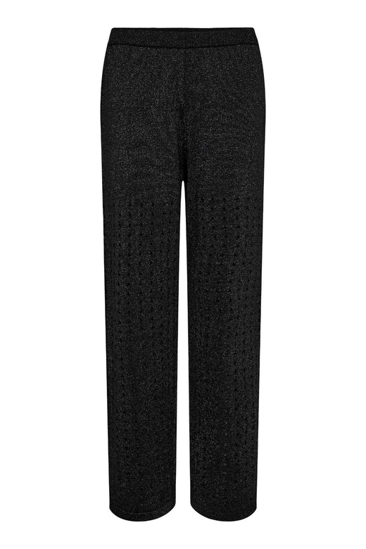 Haute L'Amitié - Hole Lurex Knit Pant HL10396 - Black Bukser 