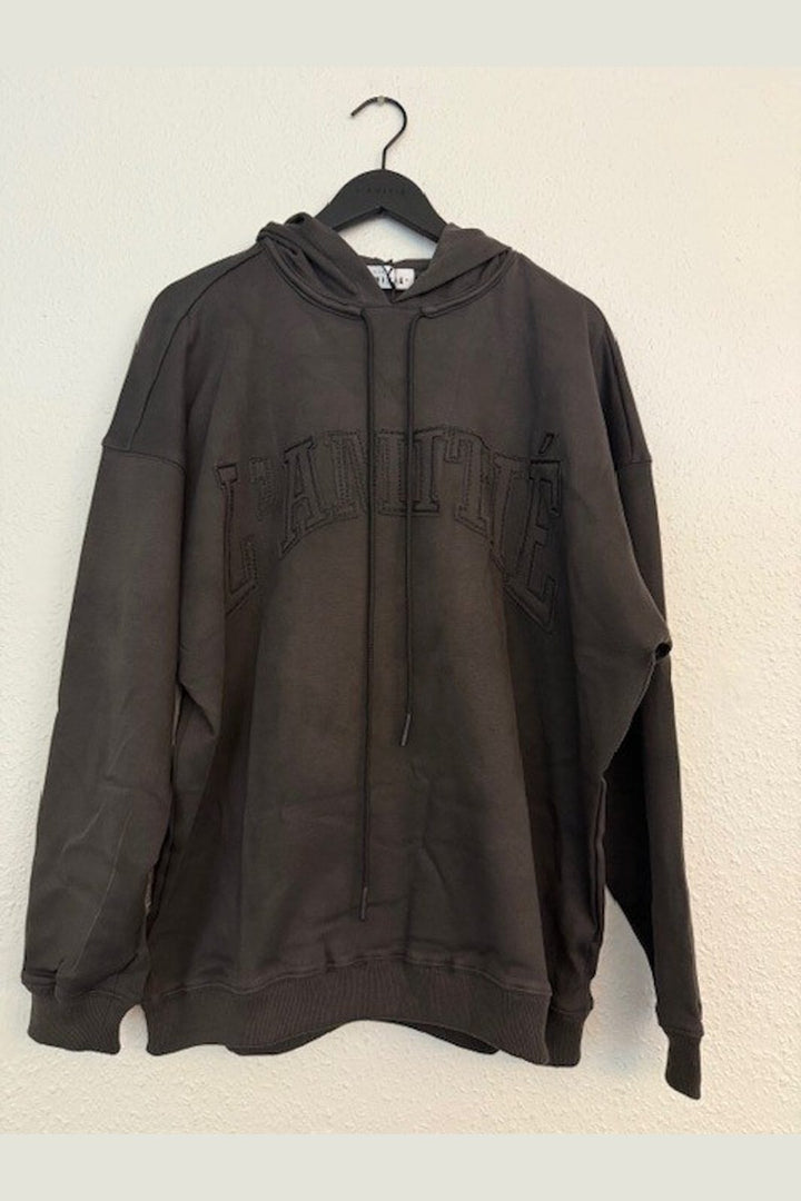 Haute L'Amitié - L'Amitié Application Hoodie HL10372 - Dark Grey