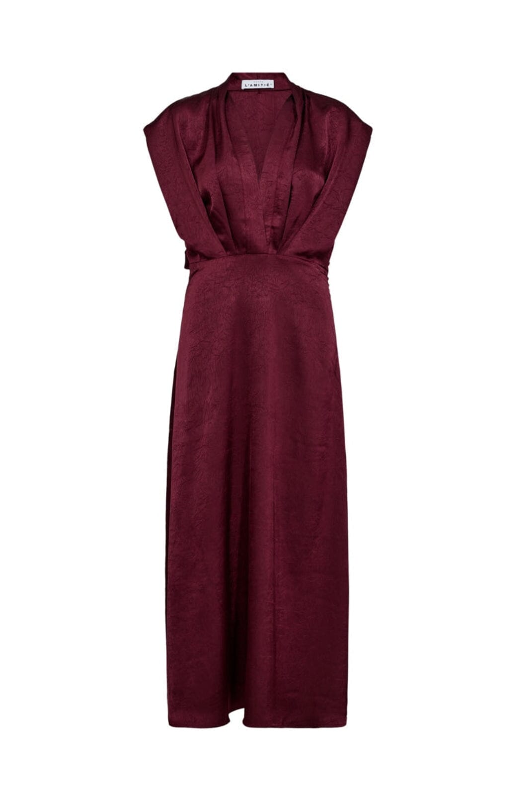 Haute L'Amitié - L'Egance Satin Drape Dress HL10042 - Amarone