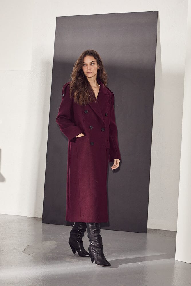 Haute L'Amitié - Lida Tailor Wool Coat HL10176 - Amarone Jakker 