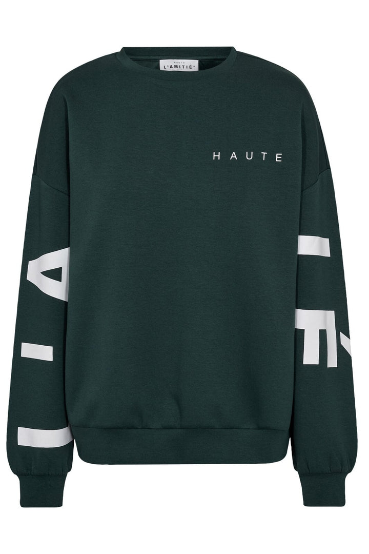 Haute L'Amitié - Maxi Split Logo Sweat HL10413 - Sporty Green Sweatshirts 