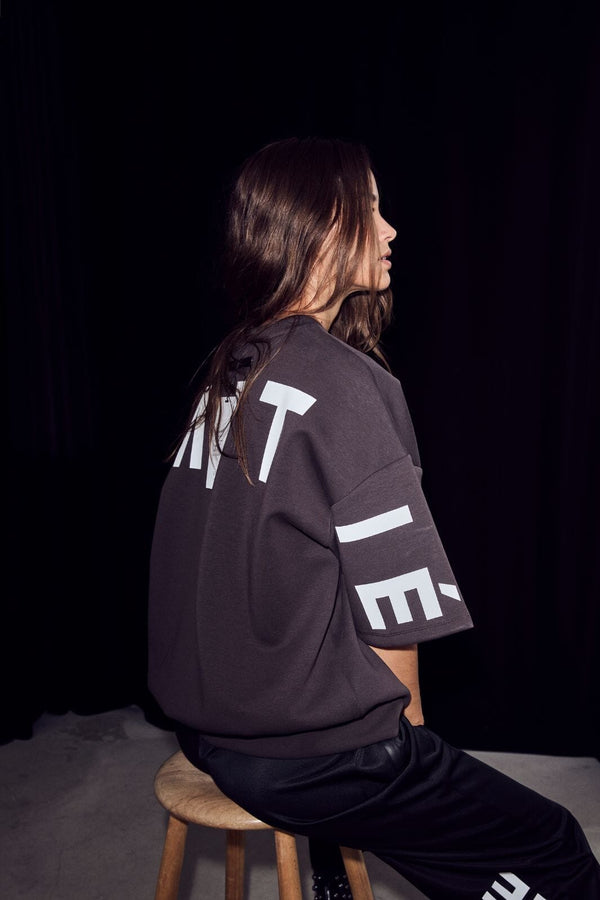 Haute L'Amitié - Maxi Split Ss Logo Sweat HL10461 - Pale Blue