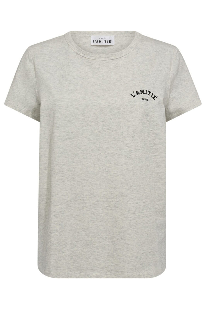 Haute L'Amitié - Mini Curve Logo Tee HL10097 - Pearl Melange