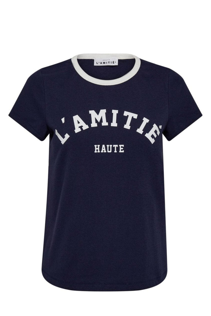 Haute L'Amitié - Neckline Logo Tee HL10006 - Navy/Off-White