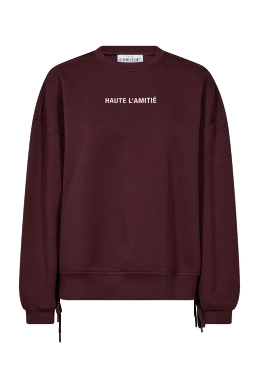 Haute L'Amitié - New Studio Tie Sweat Hl10714 - Wine Sweatshirts 