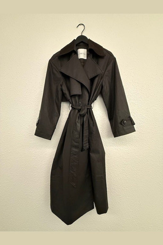 Haute L'Amitié - Oily Tech Trench HL10666 - Black