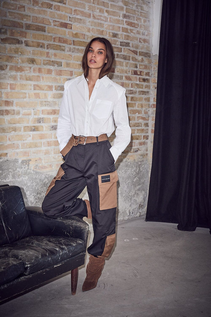 Haute L'Amitié - Rabi Mix Pocket Pant HL10836 - Dusty Mocca Bukser 