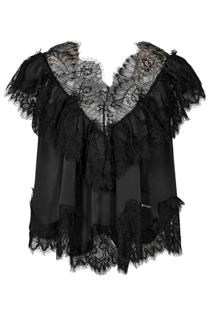 Haute L'Amitié - Sancerre Lace Top Hl10912 - Black Toppe 