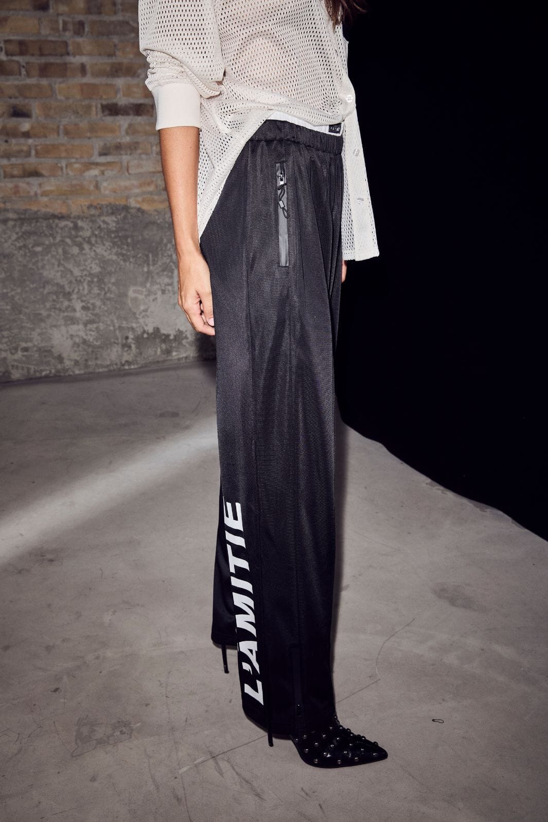 Haute L'Amitié - Slim Logo Track Pants HL10392 - Black Bukser 