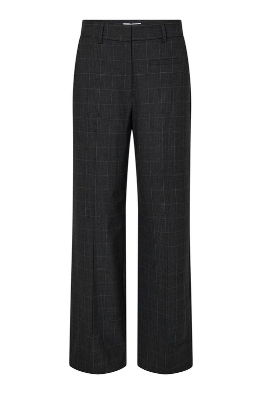 Haute L'Amitié - Smokey Check Plain Pant Hl10917 - Antracit Bukser 