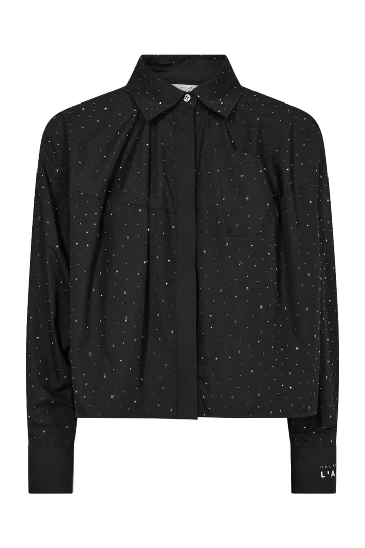 Haute L'Amitié - Sophie Plain Stone Shirt Hl10956 - Black Skjorter 