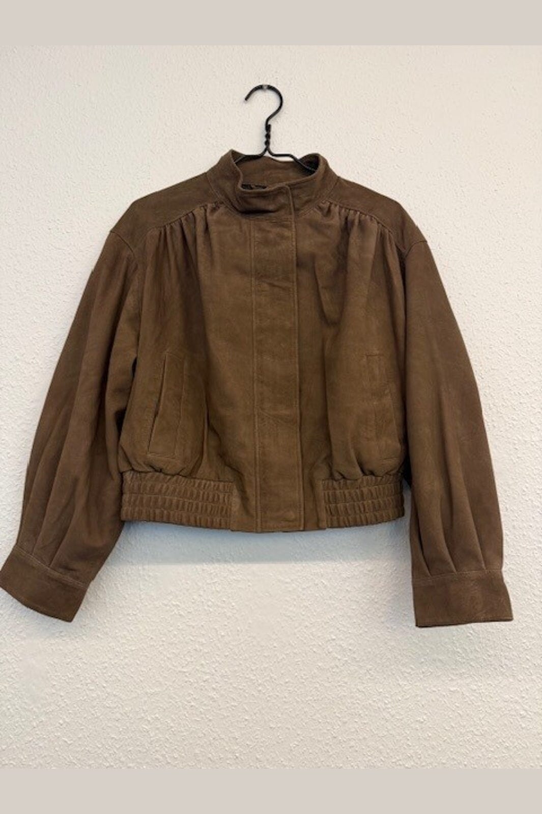 Haute L'Amitié - Suede Gather Crop Jacket HL10821 - Walnut