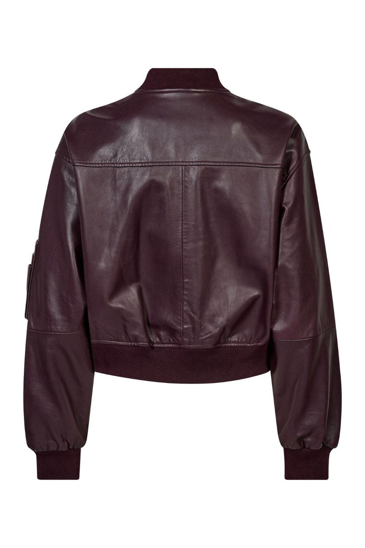 Haute L'Amitié - Yasmin Leather Bomber Jacket Hl10996 - Wine Jakker 