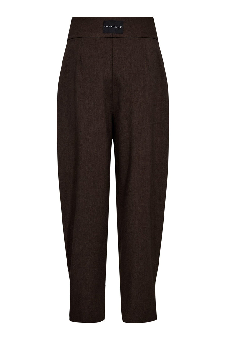Haute L'Amitié - Zeppe Pleat Pant HL10789 - Mocca Melange Bukser 