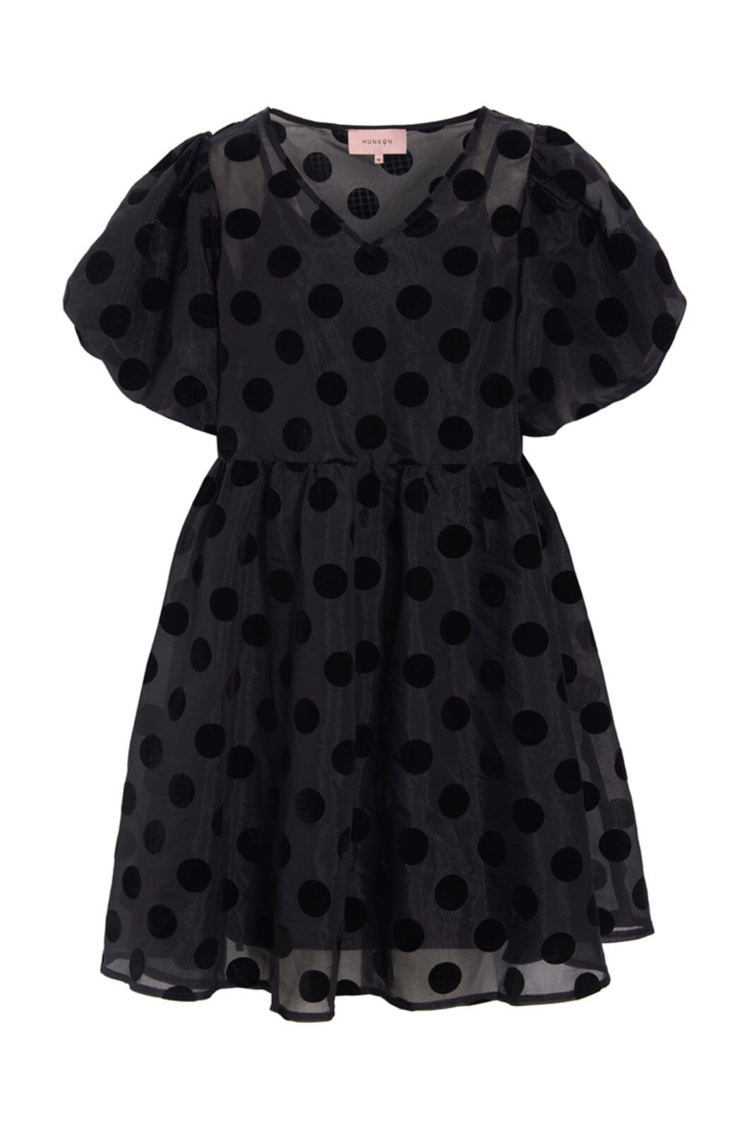 Hunkøn - Bobby Dress 25637 - Black W/Dots