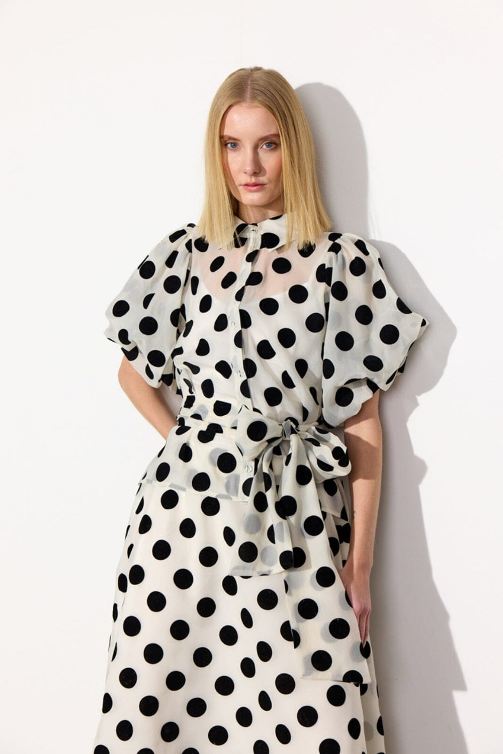 Hunkøn - Bobby Shirt 25635 - White W/ Dots
