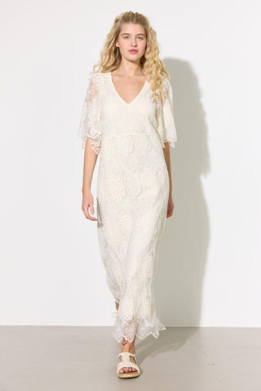 Hunkøn - Lulu Lace Dress 26312 - Cream Lace Kjoler 