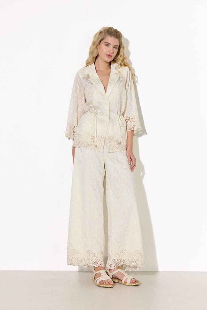 Hunkøn - Patty Lace Trousers 26325 - Cream Bukser 