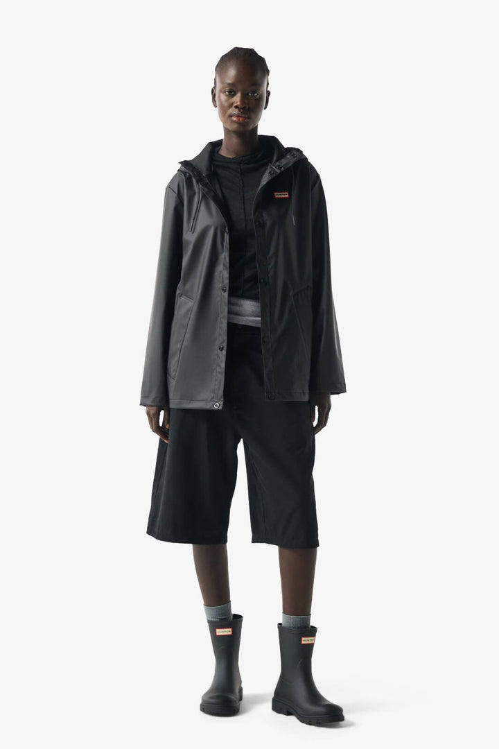 Hunter - Izzy Pu Hooded Jacket Haru0012251hb - Black Regnjakker 