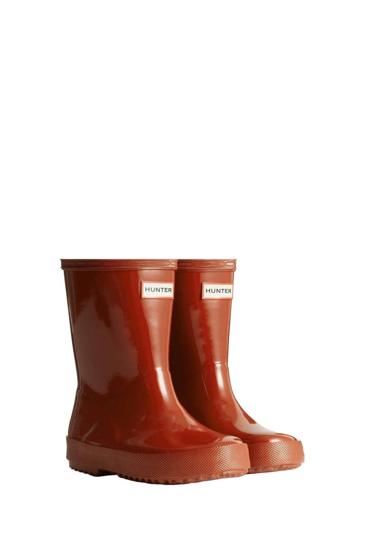 Hunter - Kids First Gloss Boot Hfrk0036252mlr - Military Red Gummistøvler 