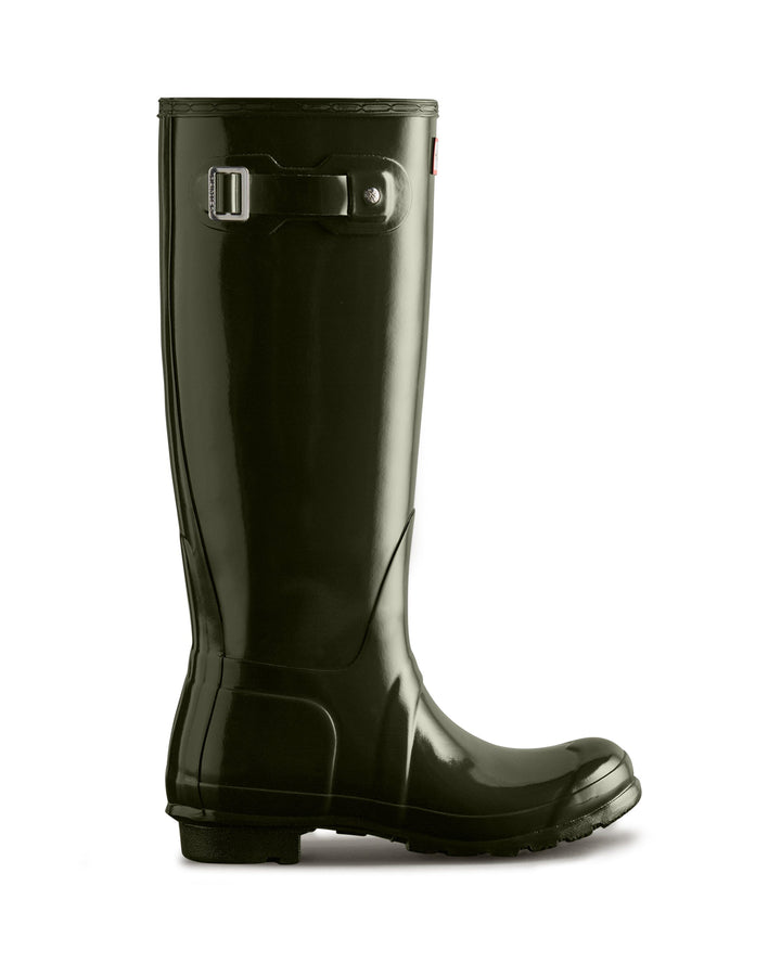 Hunter - Womens Original Tall Gloss Boot Wft1000rgldov - Dark Olive Gummistøvler 