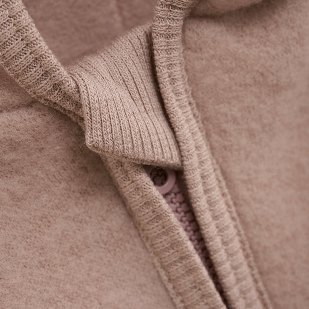 Huttelihut - Jacket Ears Wool Fleece (M) - Mahogany Rose Fleece jakker 