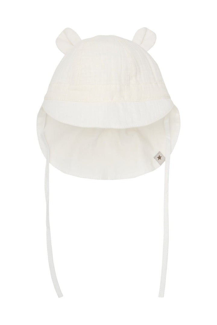 Huttelihut - Summer Hat Ears Muslin - Antique White Sommerhatte & UV hatte 
