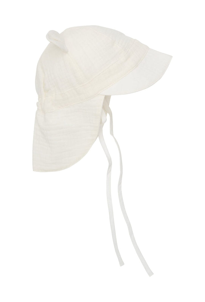 Huttelihut - Summer Hat Ears Muslin - Antique White Sommerhatte & UV hatte 