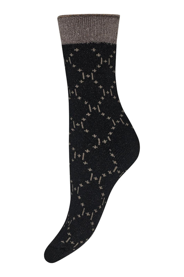 Hype The Detail - Cosy Socks Logo 37345-75 - 9001 - Black Strømper 
