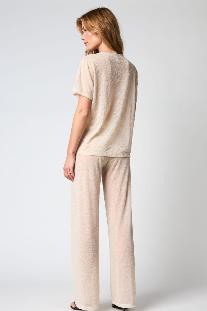 Hype The Detail - Lace Tee Oversiz 852-25 - 3 - Powder T-shirts 