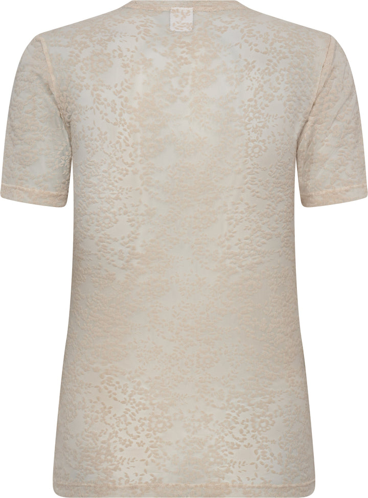 Hype The Detail - Lace Tee, Slim 852-2 - 3 - Powder T-shirts 