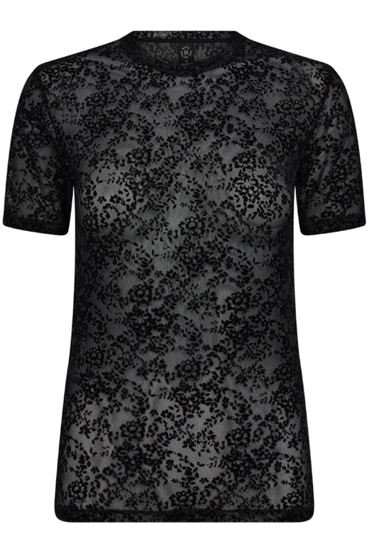 Hype The Detail - Lace Tee, Slim 852-2 - 9 - Black T-shirts 