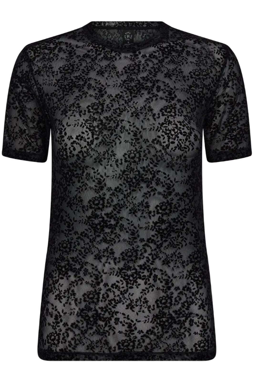 Hype The Detail - Lace Tee, Slim 852-2 - 9 - Black T-shirts 