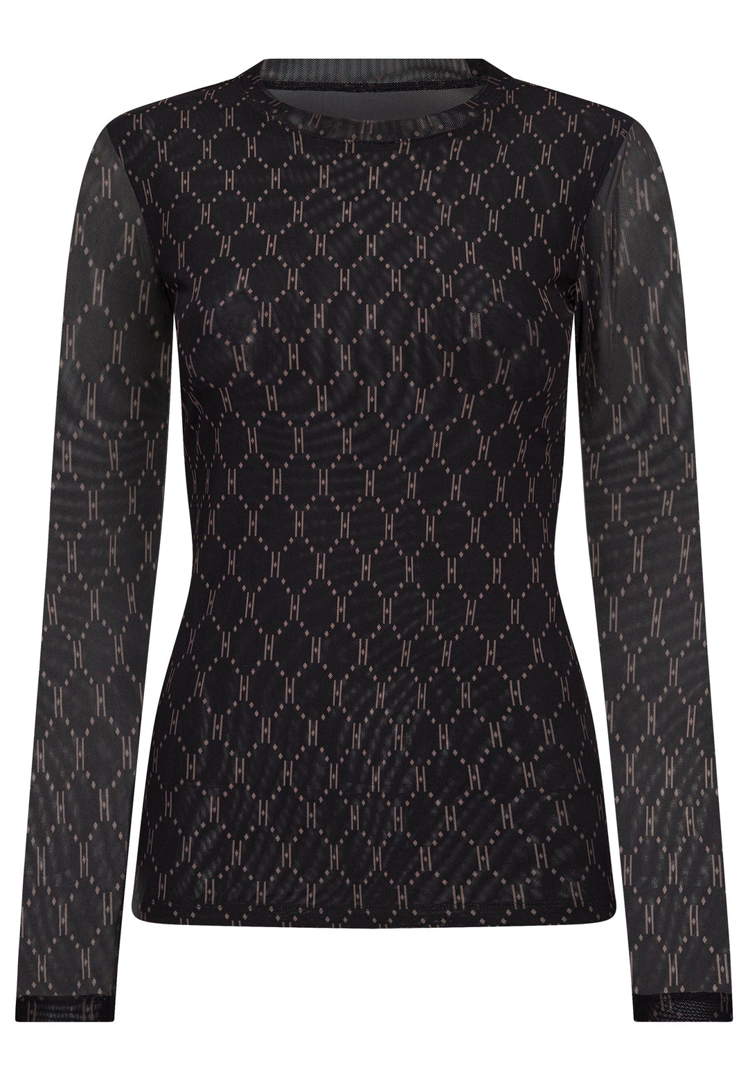 Hype The Detail - Mesh Blouse 320-15 - 50 - Black Bluser 