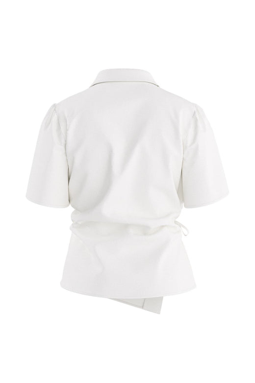 Hypedrop - Hdarlena Ss Wrap Shirt 32001132 - 5242287 - White
