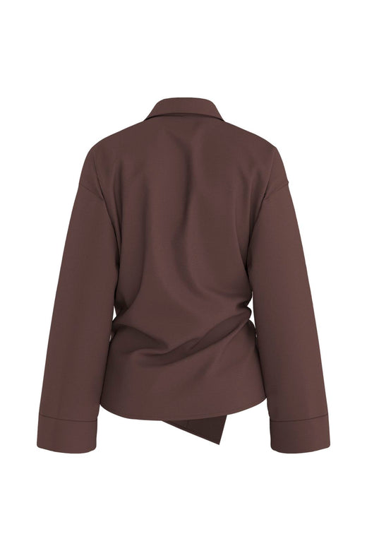 Hypedrop - Hdiris Asymmetric Ls Shirt 32000806 - 5184095 - Deep Mahogany