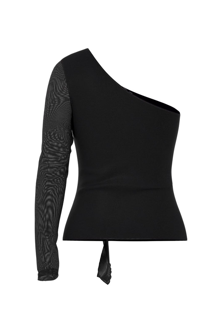 Hypedrop - Hdpatricia Mesh One-Shoulder Top 32000162 - 5099778 - Black