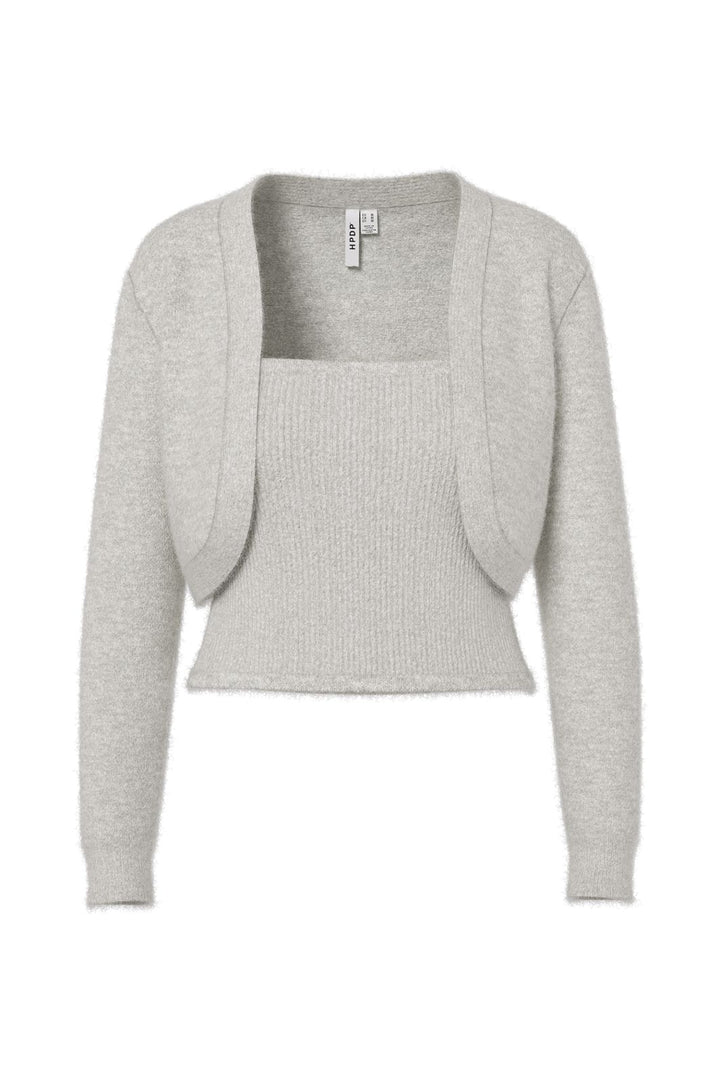 Hypedrop - Hdyvette Bolero Knit Set 32000441 - 5140140 - Light Grey Melange
