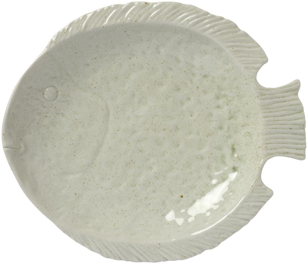 Ib Laursen - Fad Ocean White fiskeformet - Stentøj - 24028-00