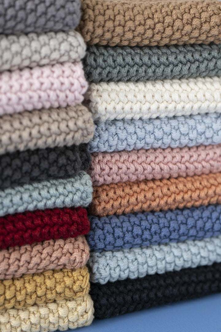 Ib Laursen - Grydelap Mynte Latte strikket - 100% bomuld, Strik - 6350-01