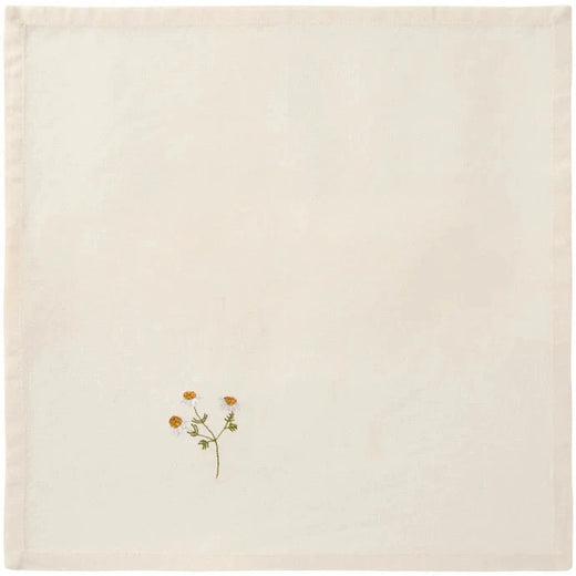 Ib Laursen - Stofserviet Flora M/marguerit Butter Cream - 63032-82 Køkkentilbehør 