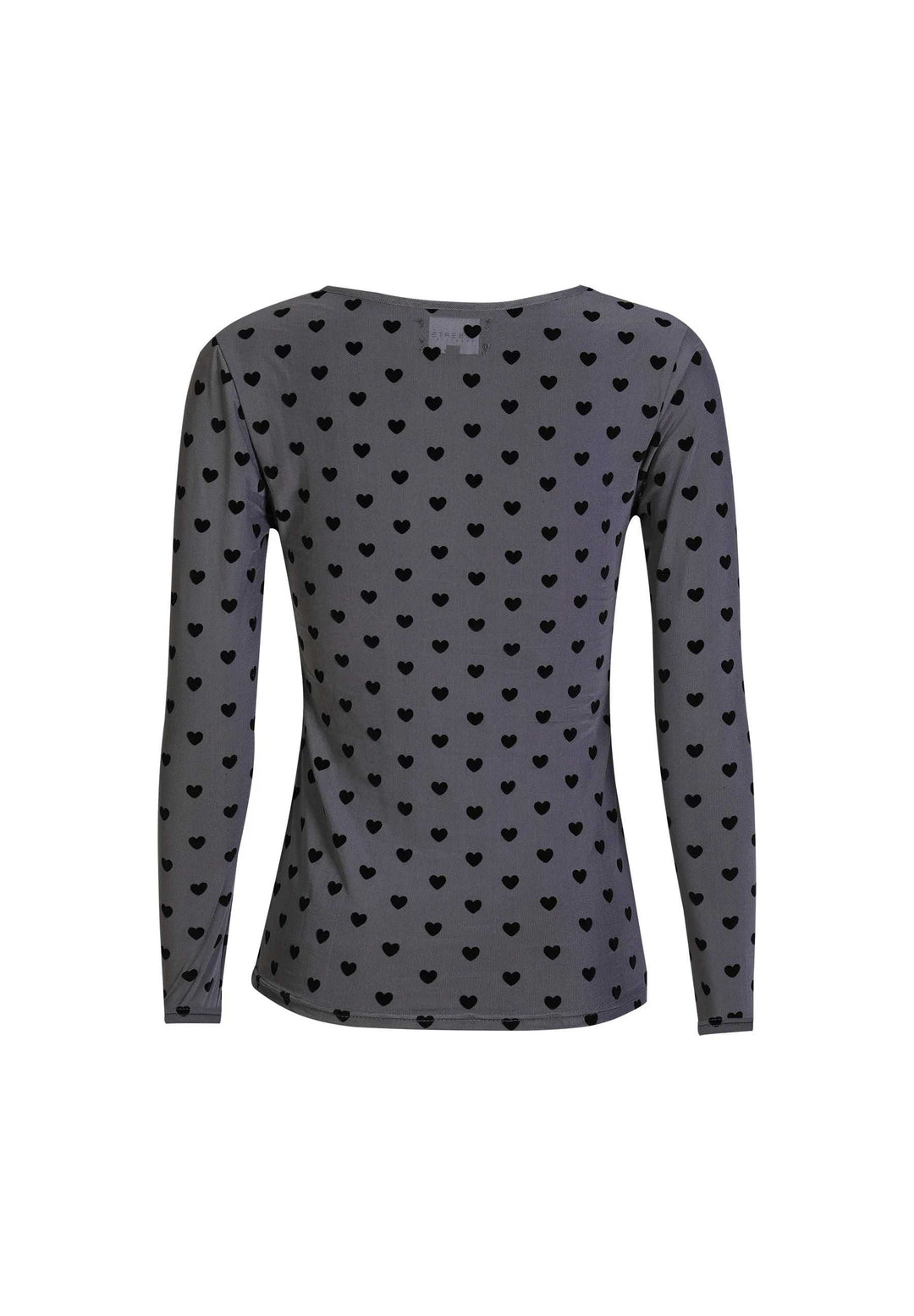 Liberte - Mesh Ls Tshirt, Flock 22081 - Dark Grey Heart