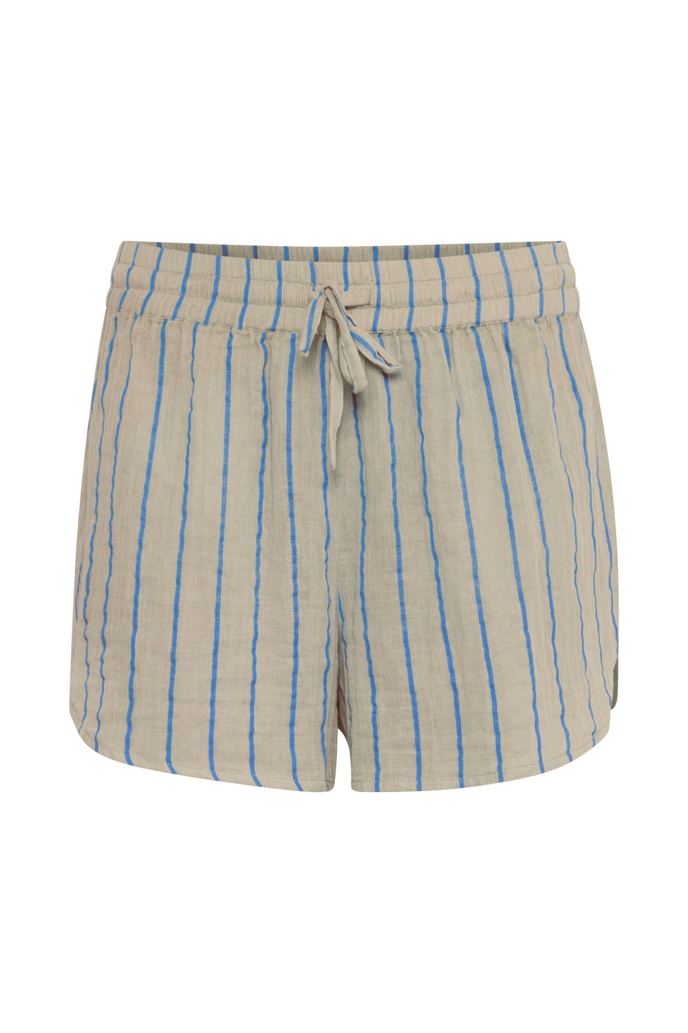 Ichi - Iafoxa Striped Beach Sho - 203320 Doeskin/Della Blue Stripe Shorts 