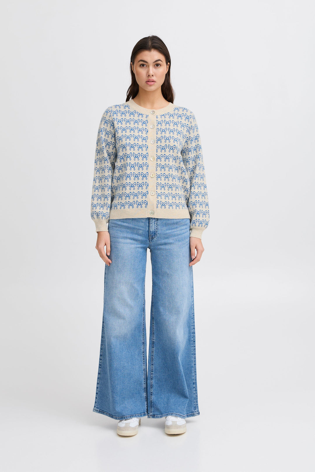 Ichi - Ihbrielle Ca3 - 204263 Oatmeal W. Turkish Sea Cardigans 