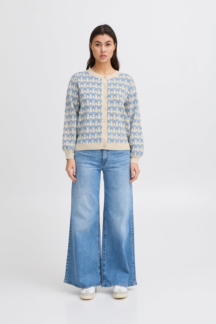 Ichi - Ihbrielle Ca3 - 204263 Oatmeal W. Turkish Sea Cardigans 