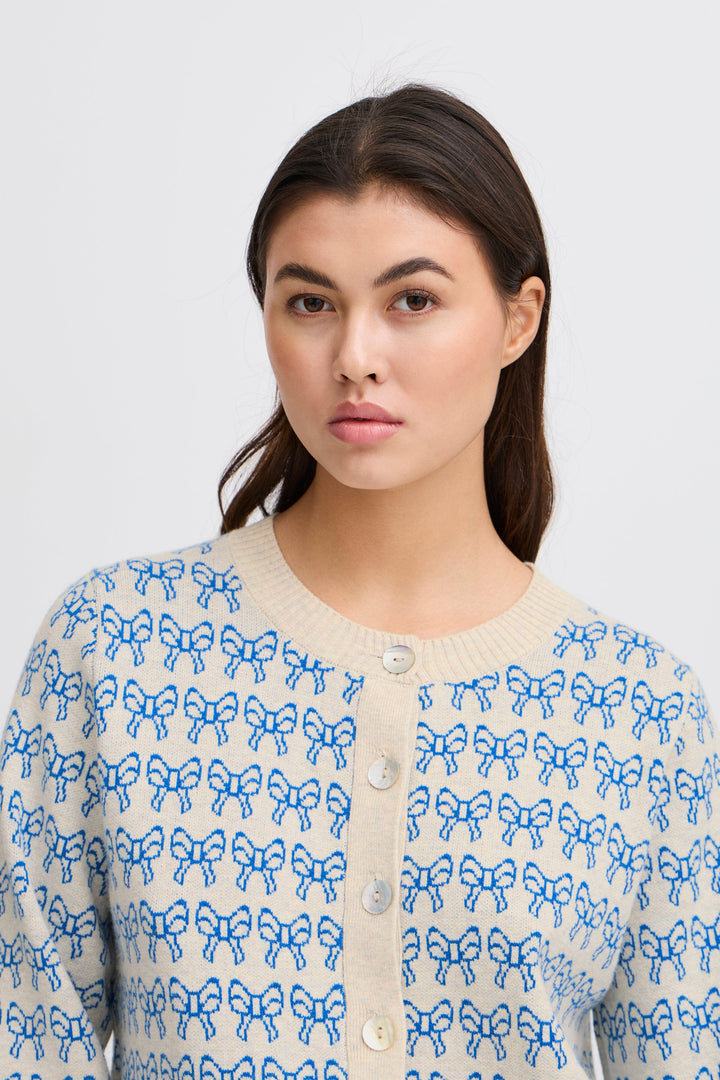 Ichi - Ihbrielle Ca3 - 204263 Oatmeal W. Turkish Sea Cardigans 