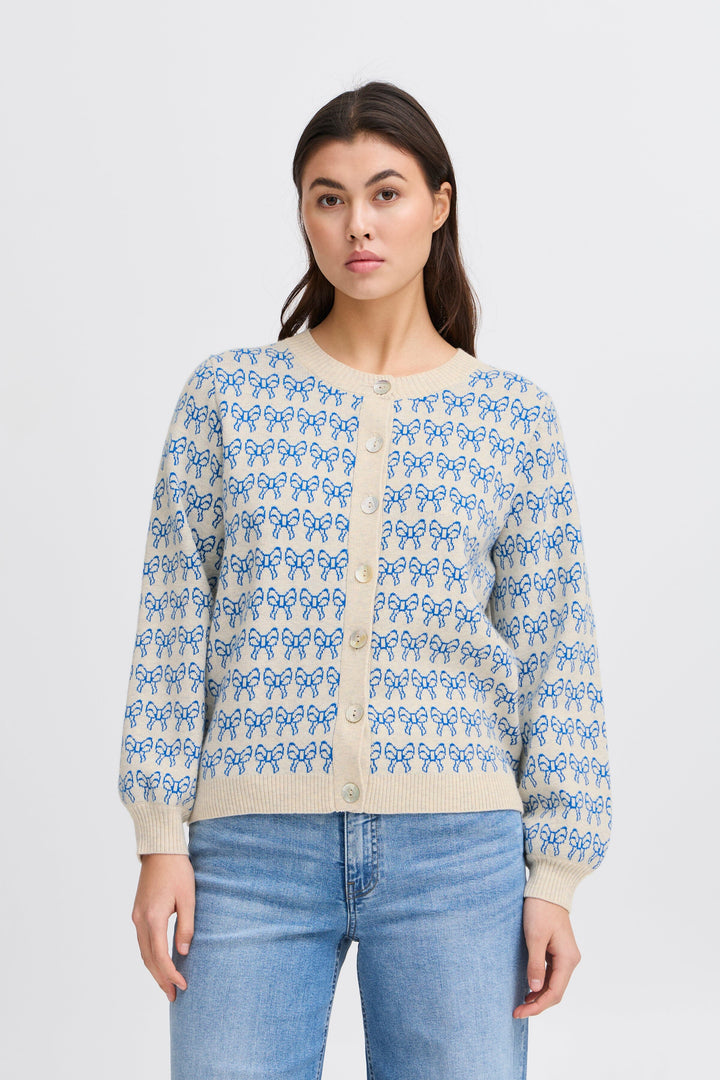 Ichi - Ihbrielle Ca3 - 204263 Oatmeal W. Turkish Sea Cardigans 